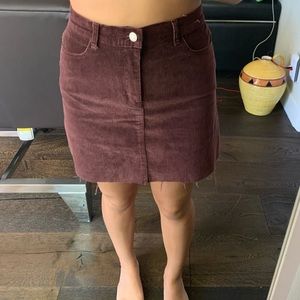 BurgundyCorduroy skirt